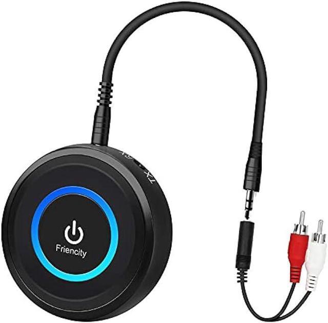 Frienicty Bluetooth 5.3 Transmitter Adapter for TV, 2-in-1 Wireless Audio  Transmitter Receiver, Bluetooth AUX Adapter for Airplane Headphones PC  Speaker Home Stereo, No Audio Delay, Pair Two at Once 