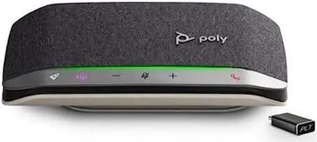 Main image of Poly - Sync 20+ Bluetooth Speakerphone (Plantronics) - Personal Portable Speakerphone - USB-C Bluetooth Adapter - Connect to Your PC/Mac/Cell Phone - Works with Teams (Certified), Zoom & More