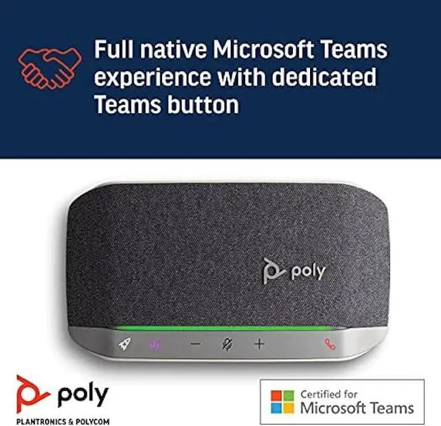 Alt view image 4 of 6 - Poly - Sync 20+ Bluetooth Speakerphone (Plantronics) - Personal Portable Speakerphone - USB-C Bluetooth Adapter - Connect to Your PC/Mac/Cell Phone - Works with Teams (Certified), Zoom & More