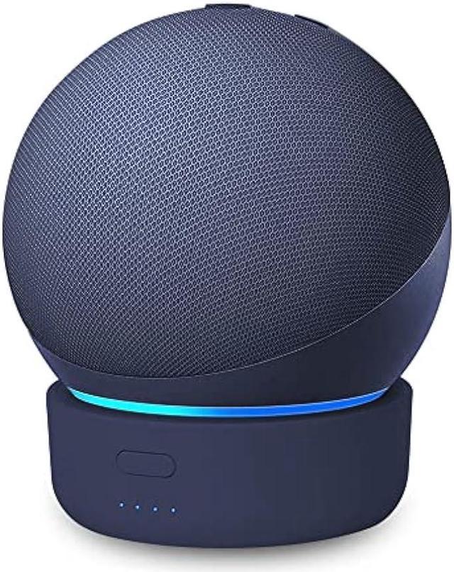 GGMM Battery Base, for Echo Dot 4th & 5th Generation (Not Include Speaker),  Portable Battery Base, 7 Hours Playtime, Blue 