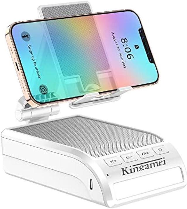 Gifts for Him, Her, Cell Phone Stand Bluetooth Speakers, Cool Tech Kitchen Gadgets Adjustable Phone Holder, Wireless Speaker for iPhone/Samsung/iPad T