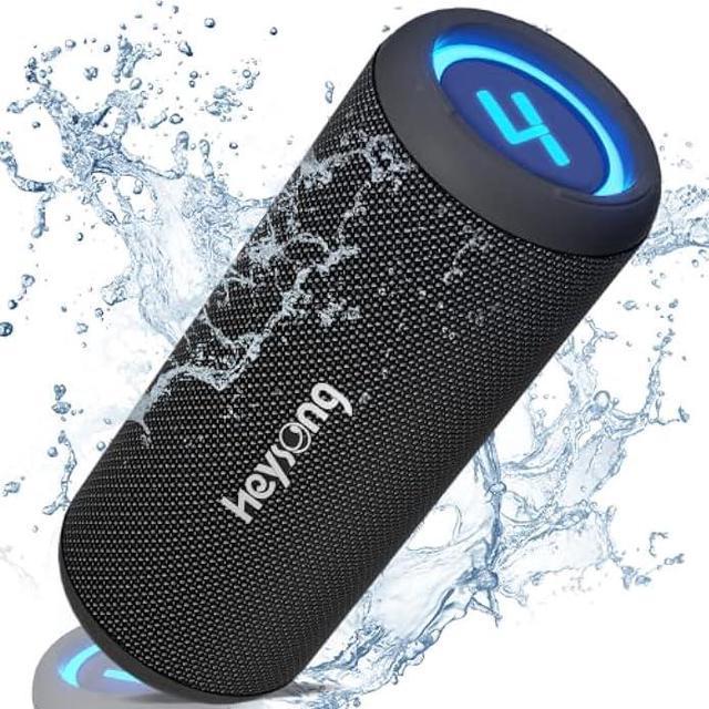 HEYSONG Bluetooth Speaker, Portable Wireless Waterproof Speakers with Led  Light, 30W Stereo, Good Bass, TF Card, USB Playback, Dual Pairing For  Camping, Pool, Shower, Bike, Kayak, Beach, Gifts for Men 