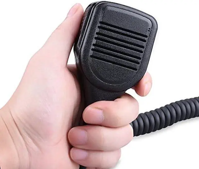 Alt view image 7 of 7 - COMMIXC Shoulder Mic, Waterproof IP55 Handheld Speaker Mic with External 3.5mm Earpiece Jack, Compatible with 2.5mm/3.5mm 2-Pin Motorola Two-Way Radios