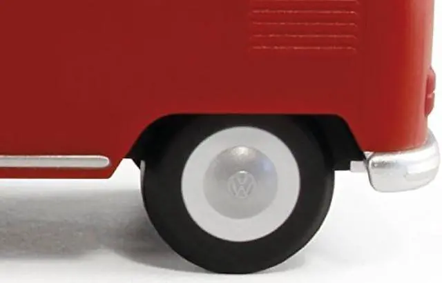 Alt view image 3 of 7 - BRISA VW Collection - Volkswagen Portable Bluetooth Speaker Wireless Box with Rechargable Battery T1 Bus Campervan (Scale: 1:20/Classic Bus) (Red)