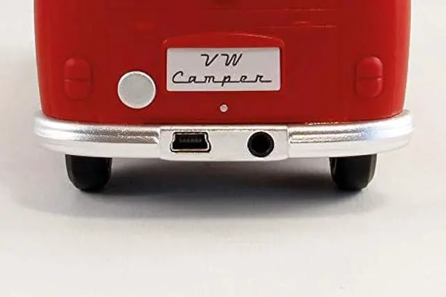 Alt view image 4 of 7 - BRISA VW Collection - Volkswagen Portable Bluetooth Speaker Wireless Box with Rechargable Battery T1 Bus Campervan (Scale: 1:20/Classic Bus) (Red)