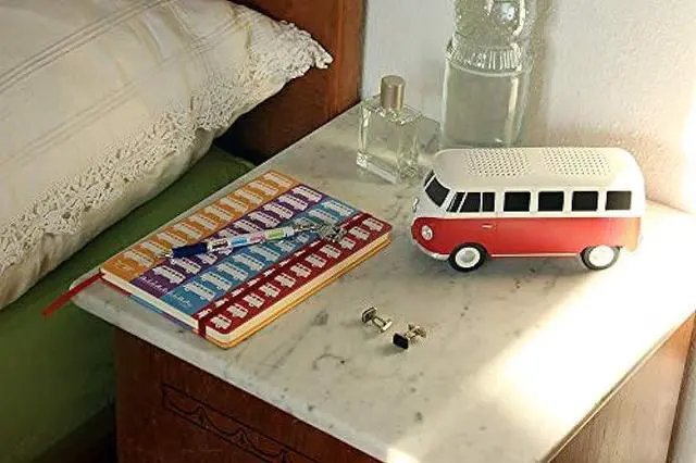 Alt view image 5 of 7 - BRISA VW Collection - Volkswagen Portable Bluetooth Speaker Wireless Box with Rechargable Battery T1 Bus Campervan (Scale: 1:20/Classic Bus) (Red)