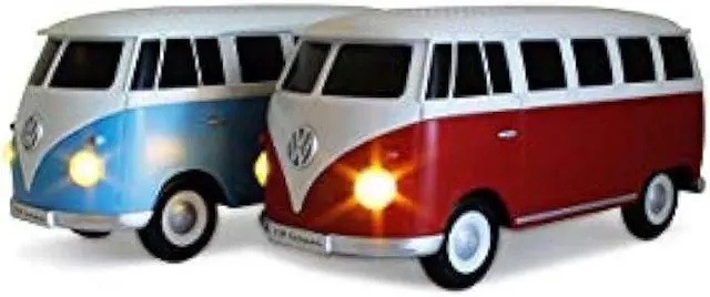Alt view image 7 of 7 - BRISA VW Collection - Volkswagen Portable Bluetooth Speaker Wireless Box with Rechargable Battery T1 Bus Campervan (Scale: 1:20/Classic Bus) (Red)