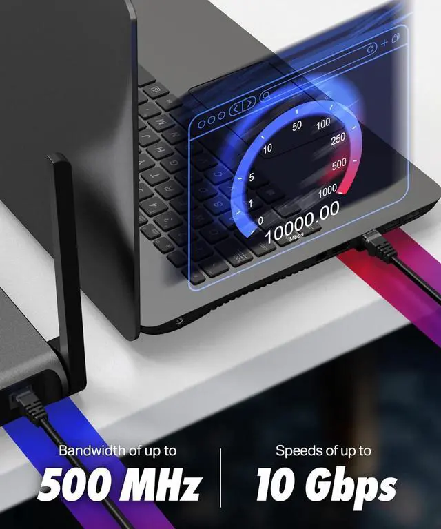 Alt view image 6 of 7 - Ultra Clarity Cables Cat6 Ethernet Cable 100FT + 40FT