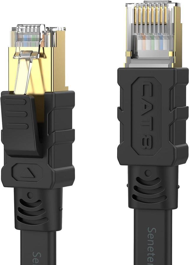SWECENT Cavo Ethernet Cat 8 4Metri Piatto Nylon 40Gbps 2000MHz