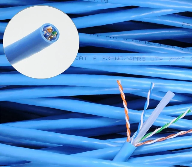 Alt view image 4 of 5 - New 300ft Blue RJ45 CAT6 Ethernet LAN Network Internet Computer Solid Wire 23 AWG UTP Cable