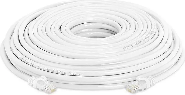 Alt view image 2 of 7 - Cmple - CAT 6 500MHz UTP ETHERNET LAN Network Cable -w 100 FT White