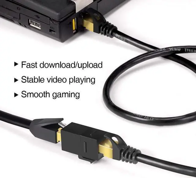 Alt view image 2 of 6 - 100 Pack Rj45 Coupler Cat6 Cat 6 Cat 5 Cat5 Cat5e Keystone Jack Network Cable Couplers Extender Adapter Wall Inline Patch Panel Connectors