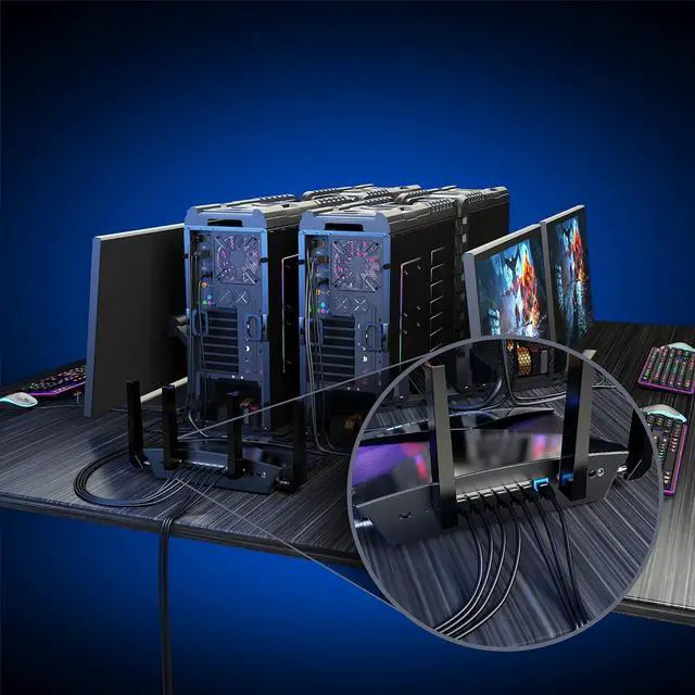 Alt view image 4 of 6 - Ethernet Extension Cable, Cat 6 Ethernet Cable Extender, Internet Cable with Shielded RJ45 Male-to-Female Connector, LAN Cable Extension for Patch Networks, Black (10 Feet, 2 Pack)