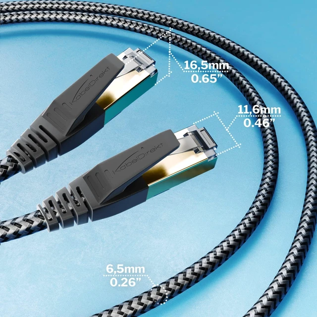 Alt view image 5 of 7 - KabelDirekt Cat 8 Network Cable 10x16ft 40Gbps