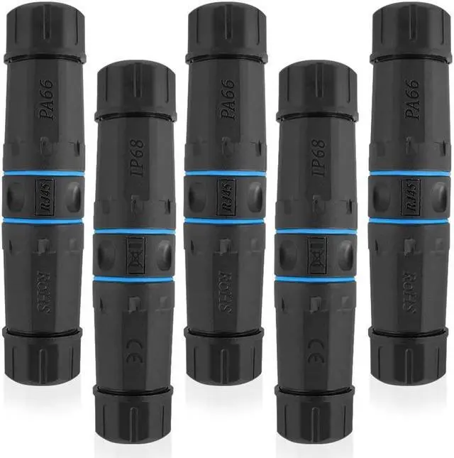 Main image of iwillink Waterproof RJ45 Coupler, Shielded Female to Female Waterproof Ethernet Coupler, IP68 Ethernet Outdoor LAN Cable Connector for Cat5e/Cat6/Cat7 Ethernet Cable, (5 Pack)