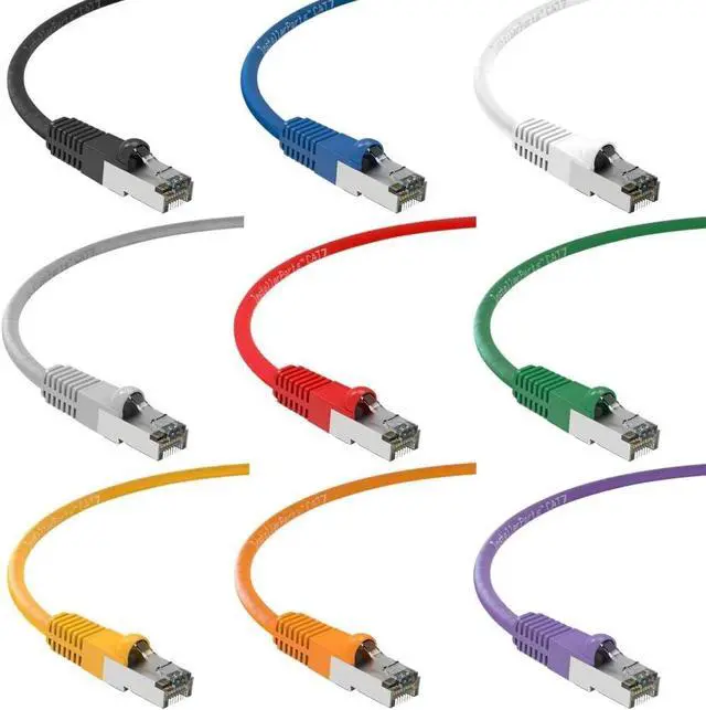 Alt view image 3 of 5 - InstallerParts Ethernet Cable CAT7 Cable Shielded (SSTP) Booted 40 FT - Blue - Professional Series - 10Gigabit/Sec Network/High Speed Internet Cable, 600MHZ