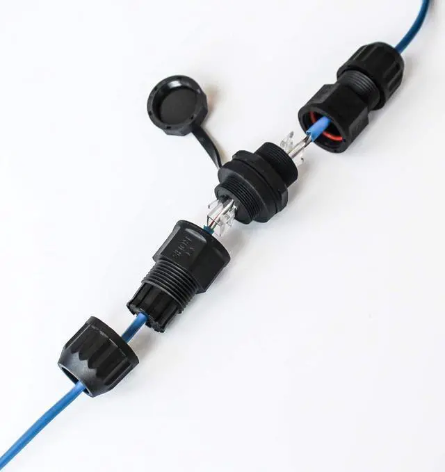 Alt view image 6 of 6 - RJ45 Waterproof Connector, Female to Female, Panel Mount, 8P8C,CAT 6, CAT 5, CAT 5E, M20 IP67 Ethernet LAN Cable Coupler Outdoor Adapter Weatherproof Connection (2-Pack)