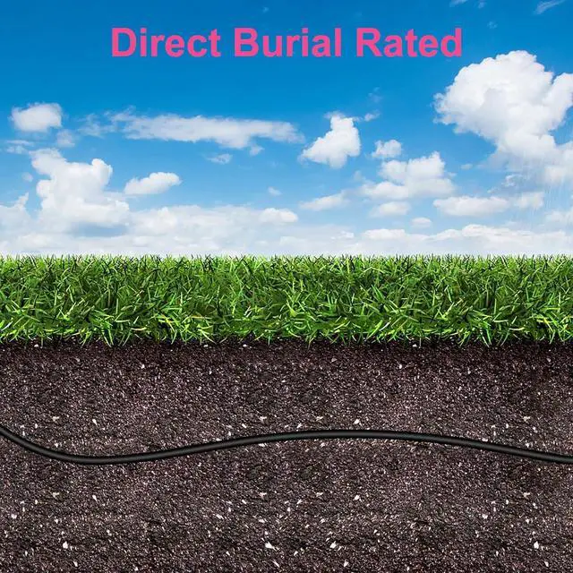 Alt view image 6 of 6 - 250FT Cat8 Outdoor Ethernet Cable, In-Ground, 26AWG Pure Copper Cat 8, Heavy Duty Direct Burial, LLDPE UV Jacket, Waterproof, 40Gbps 2000Mhz SFTP Patch Cord, POE, Network, Internet, with 25 Cable Ties