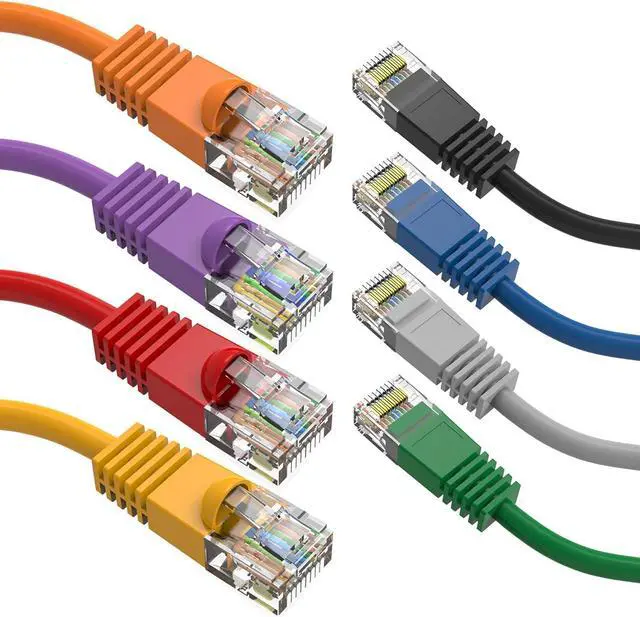Main image of Electriduct CAT6 Snagless Patch Cord UTP Network Ethernet Cable - 1 FT (Rainbow) - 24 Pack