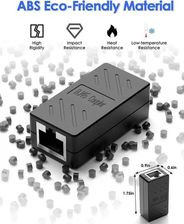 Alt view image 6 of 7 - OseTub RJ45 Coupler Ethernet Extender Connector, in-Line Coupler Female to Female Ethernet Cable Adapter for Cat7 Cat6 Cat5 Cat5e Ethernet Cable (30 Pack)