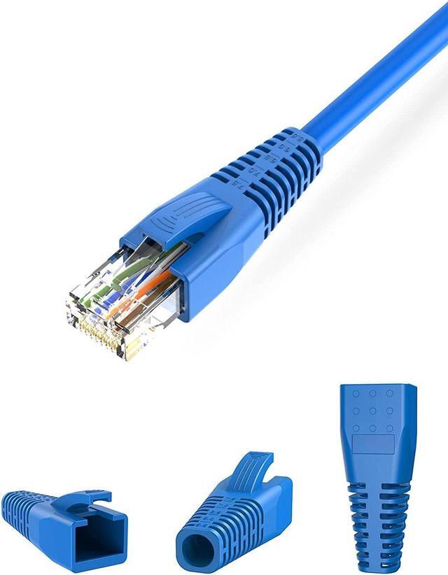 Alt view image 6 of 6 - CableCreation RJ45 Ethernet Network Cable Strain Relief Boot 100-Pack Fits CAT5 CAT5E CAT6 CAT6A, RJ45 Color Coded Cable Connector Plug Cover for Various Diameter LAN Cable, Blue
