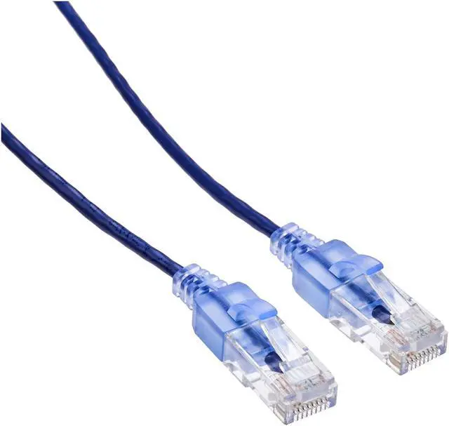 Main image of Monoprice Cat6A Ethernet Patch Cable - Snagless RJ45, 550Mhz, 10G, UTP, Pure Bare Copper Wire, 30AWG, 10-Pack, 7 Feet, Purple - SlimRun Series