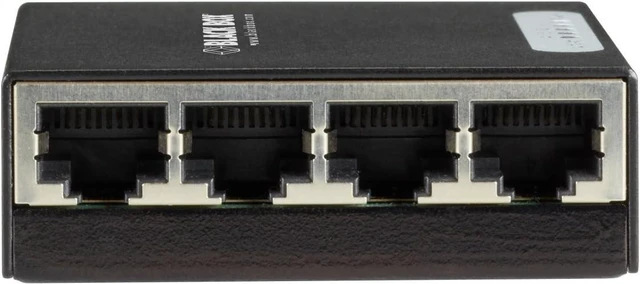 Main image of Black Box GIGABIT ETHERNET (1000-MBPS) Switch - (4) 10/100/1000-MBPS Copper RJ45, GSA, TAA