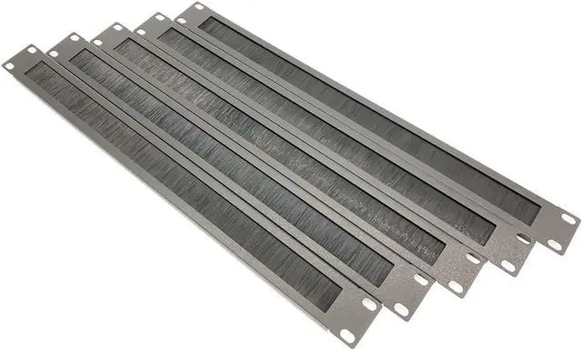 Main image of Metal Master - 5 Pack 1U Brush Cable Manager Horizontal Rack Mount Cable Management Panel for 19 Inch Server Rack or Network Cabinet (5-Pack) Made in Taiwan
