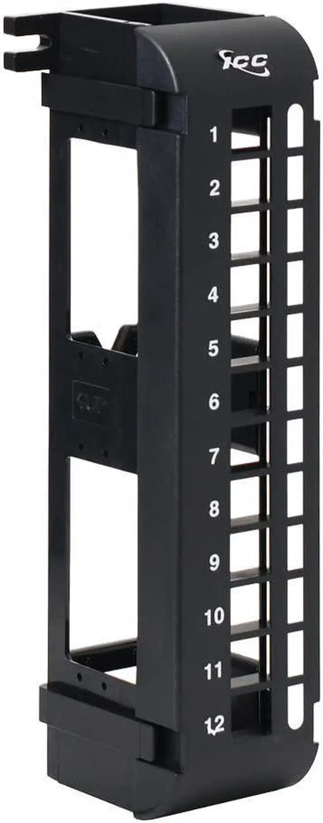 Main image of ICC Blank Wall Mount Patch Panel with 12 Ports and Zero-U for HD Style