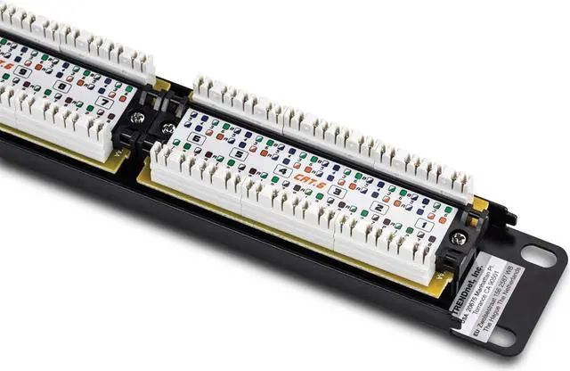 Alt view image 6 of 6 - TRENDnet 24-Port Cat6 Unshielded Patch Panel, Wallmount or Rackmount, Compatible with Cat3,4,5,5e,6 Cabling, For Ethernet, Fast Ethernet, Gigabit Applications, Black, TC-P24C6