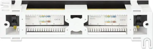 Alt view image 2 of 4 - Manhattan 12-Port Network Patch Panel Cat-6  UL Listed - Wall Mount with 89D Bracket - Installer Grade 3µ Gold Plated Contacts - Lifetime Mfg Warranty 720779