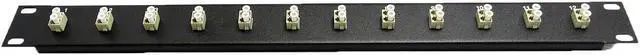 Alt view image 2 of 5 - Ultra Spec Cables 12 Port LC Fiber Patch Panel Multimode (Loaded 1u) 19"