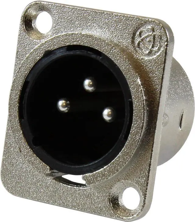 Alt view image 2 of 3 - GLS Audio XLR Male Jack 3 Pin - Panel Mount Jacks D Series Size XLR-M - 4 Pack