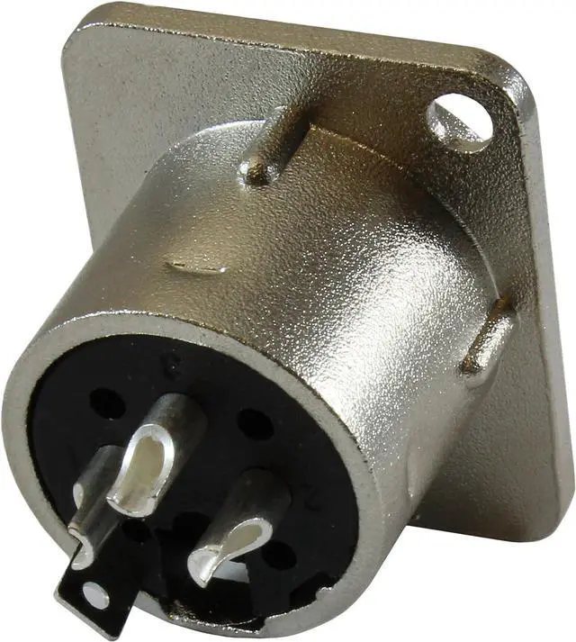 Alt view image 3 of 3 - GLS Audio XLR Male Jack 3 Pin - Panel Mount Jacks D Series Size XLR-M - 4 Pack