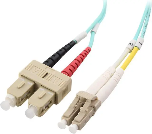 Main image of Cable Matters 10Gb OFNP Plenum Rated Multimode Duplex 50/125 OM3 Fiber Cable, LC to SC Fiber Optic Cable - 22.9ft / 7m