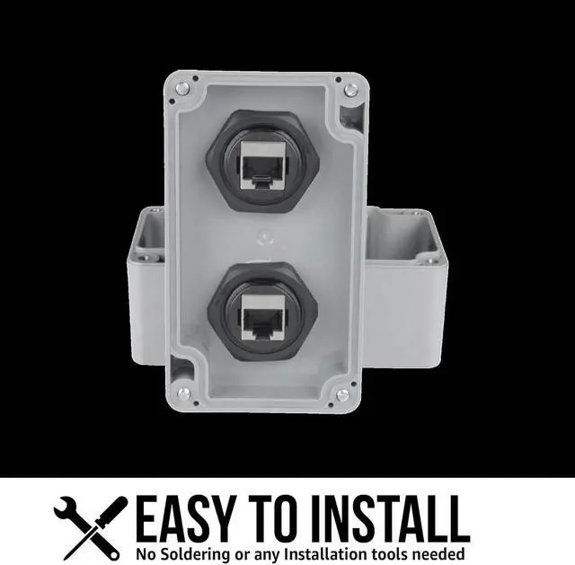 Alt view image 3 of 3 - InstallerParts CAT6 RJ45 Shielded Industrial Panel Mount Bulkhead Female/Female Feed Thru Coupler - Network Connectors - Capless (5 Pack, Black)