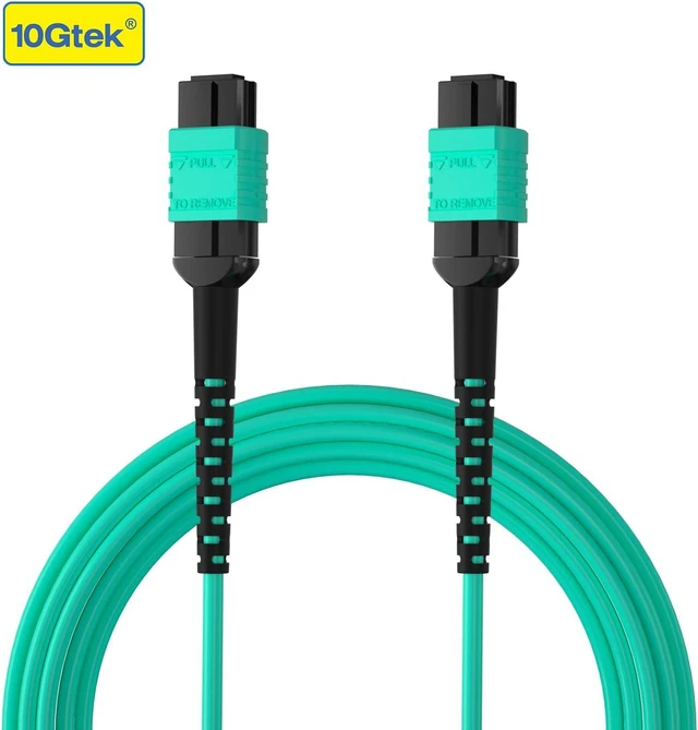 Alt view image 4 of 6 - 1 Pack of 3M Fiber Patch Cable MPO OM3 and 1 Pack of MPO Connector Clean Swabs & Endface Fiber Optic Cleaning Sticks Wipes Tools