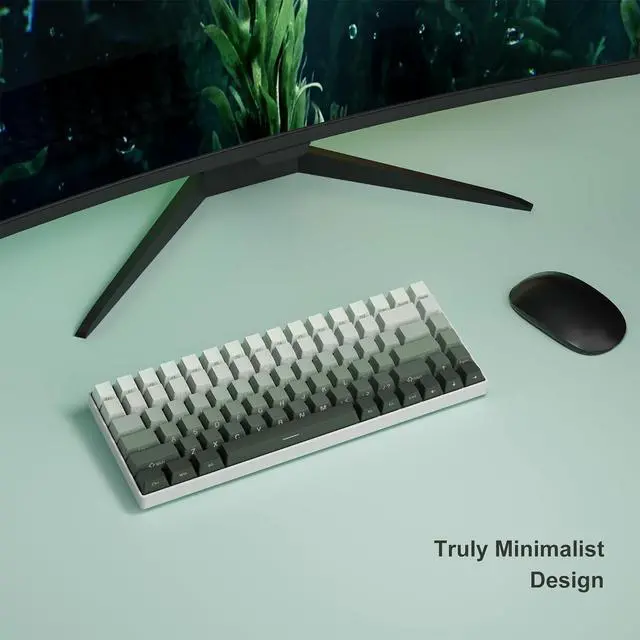 Alt view image 6 of 6 - XVX Shine Through Keycaps - Side Print Keycaps, PBT Double Shot Custom Keycap Set, 136 Keys Gradient Seaweed Green Keycaps, OEM Profile Keyboard Keycaps for Cherry Gateron MX Switches Keyboard