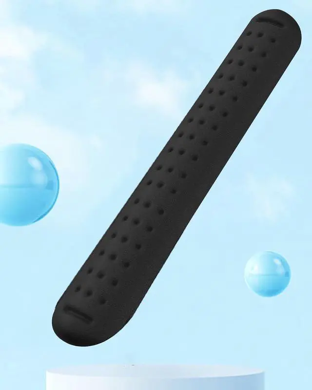 Alt view image 7 of 7 - Keyboard Wrist Rest Wrist Rest for Computer Keyboard Ergonomic Wrist Rest Easy Typing Pain Relief Keyboard Pad Anti-Slip Memory Foam Wrist Support Cushion for Laptop Office Gaming Black