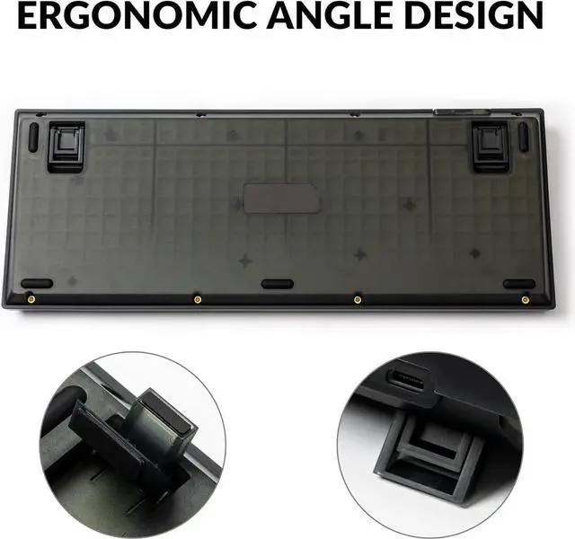 Alt view image 5 of 7 - Keychron V3 Wired Custom Mechanical Keyboard, TKL Tenkeyless QMK/VIA Programmable Macro with Hot-swappable Keychron K Pro Brown Switch Compatible with Mac Windows Linux (Frosted Black-Translucent)