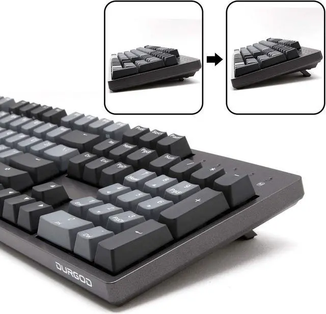 Alt view image 4 of 7 - Heavy Duty Mechanical Keyboard with Cherry MX Brown Switches N-Key Rollover 104 Keys(PBT Keycaps) Type C Interface for Gamer/Typists/Office/Home (Space GreyANSI/US)