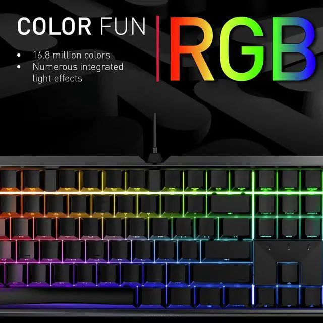 Alt view image 4 of 7 - Cherry MX Board 3.0 S Wired Gamer Mechanical Keyboard with Aluminum Housing - MX Brown Switches (Slight Clicky) for Gaming and Office - Customizable RGB Backlighting - Full Size - Black
