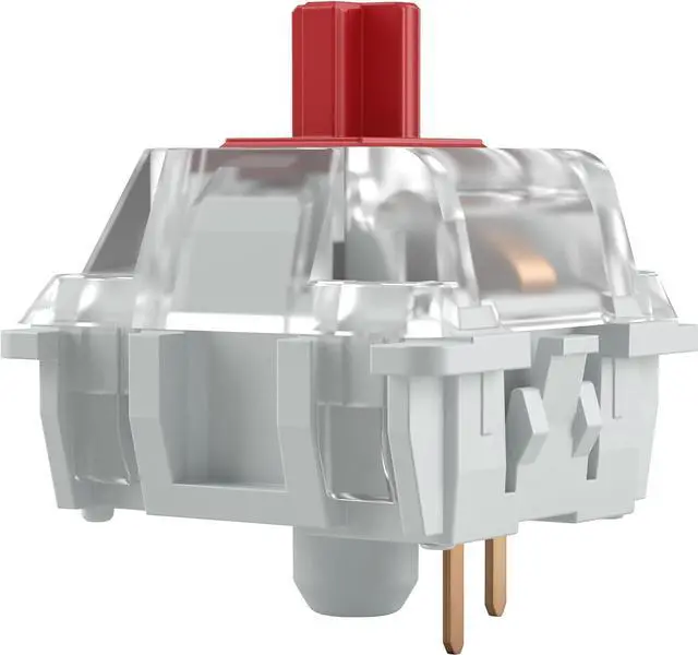 Alt view image 2 of 5 - Gateron Linear Switches x Glorious 120 PCS - for Mechanical Keyboards, Gaming and Programming, 3-Pin, Transparent with Red Stem, LED-SMD Compatible