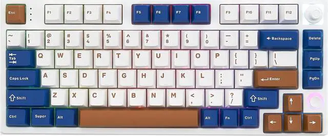 Alt view image 2 of 7 - KEYMECHER KS75T 75% Mechanical Keyboard with Volume Knob, Tri-Mode Hot Swappable Gaming Keyboard, RGB Backlit, Bluetooth, 2.4G Connection with Silver Switches