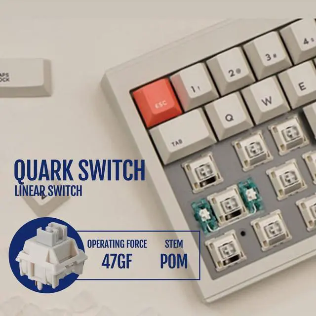 Alt view image 2 of 7 - CIDOO V65 V2 Wireless Hot Swap Mechanical Keyboard, 65% Gasket Mount Gaming Keyboard,with Aluminum CNC Case VIA Programmable South-Facing RGB Volume Knob for Win/Mac/Linux(Grey)