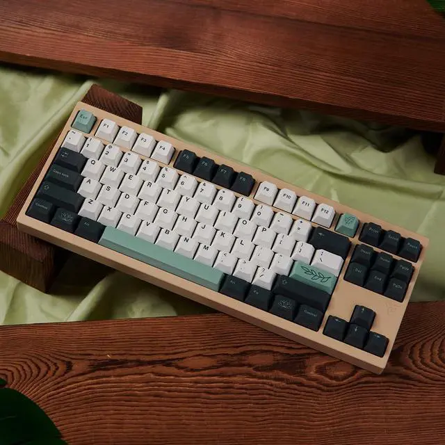 Alt view image 5 of 7 - 133 Keys Dye Sub PBT Keycaps Cherry Profile Green Botanical Keycaps Set Fit for 60% 65% 75% 95% Mechanical Keyboard Cherry Mx Switches