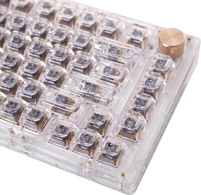 Alt view image 6 of 7 - GK GAMAKAY 113 Keys Transparent PC Keycaps Set with 2.75 Shift, ASA Profile Keycaps for SN75 98% 75% Layout MX Gateron Kailh Switch Mechanical Gaming Keyboard (Amber Clear Theme)