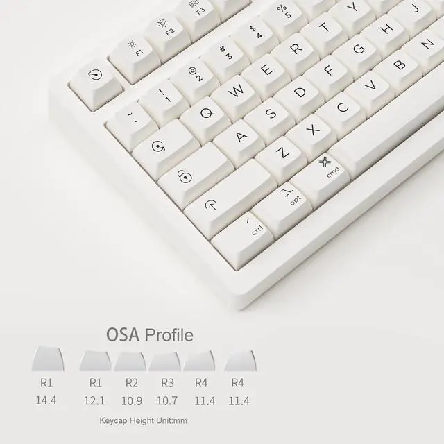 Alt view image 6 of 7 - Akko 75% Mechanical Keyboard PC75B Plus Air, Top Mount Hot Swappable RGB Wired/Wireless Gaming Keyboard with OSA Profile for Mac Windows (Akko V3 Cream Yellow Pro)