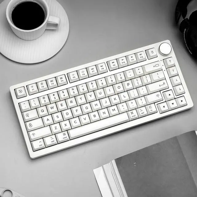 Alt view image 7 of 7 - Akko 75% Mechanical Keyboard PC75B Plus Air, Top Mount Hot Swappable RGB Wired/Wireless Gaming Keyboard with OSA Profile for Mac Windows (Akko V3 Cream Yellow Pro)