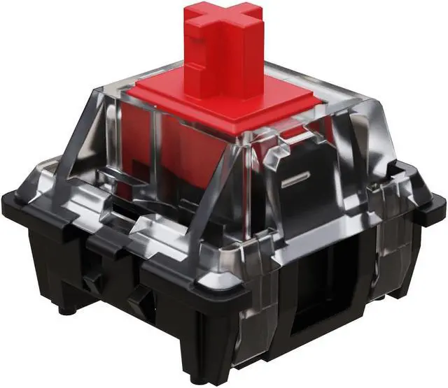 Main image of Gateron KS-15 Optical Switches for MX Mechanical Gaming Keyboard | 45g Force | Linear | Clear Top RGB Switches for Backlit Keyboard | (65 PCS, Red)